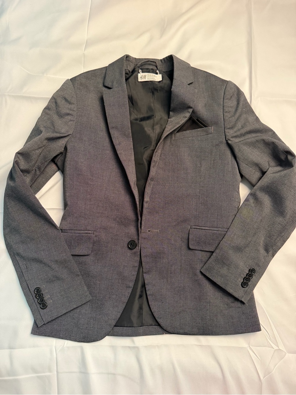 H&M Gray Single-Breasted Kids Blazer